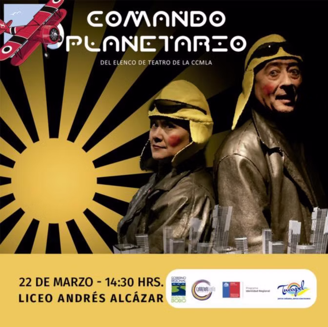 Obra “Comado Planetario” de la Compañía de Teatro de la Corporación Cultural Municipal de Los Ángeles Obra “Comado Planetario” de la Compañía de Teatro de la Corporación Cultural Municipal de Los Ángeles