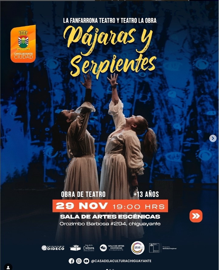Obra de Teatro “Pájaras y serpientes” Obra de Teatro “Pájaras y serpientes”